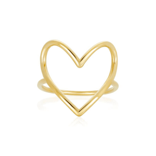 Open Heart Gold Ring  Lindsey Leigh Jewelry.
