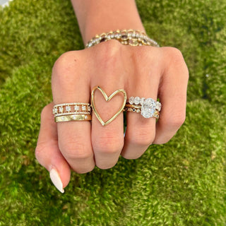 Open Heart Gold Ring  Lindsey Leigh Jewelry.
