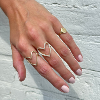 Open Heart Gold Ring  Lindsey Leigh Jewelry.
