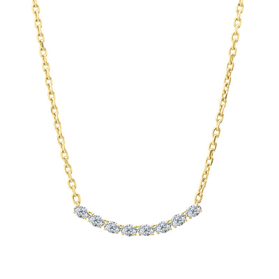 Oval Diamond Necklace - Lindsey Leigh Jewelry
