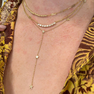 Oval Diamond Necklace - Lindsey Leigh Jewelry