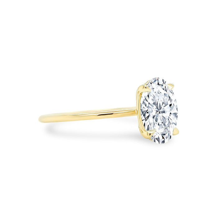 Oval Diamond Solitaire - Lindsey Leigh Jewelry