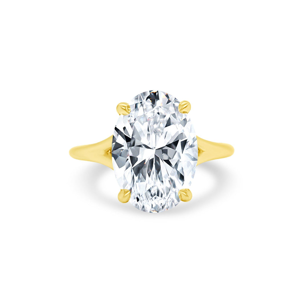 Oval Diamond Solitaire - Lindsey Leigh Jewelry