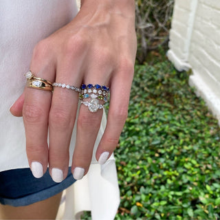Oval Cut with Pear Cut Side Stones  Lindsey Leigh Jewelry.
