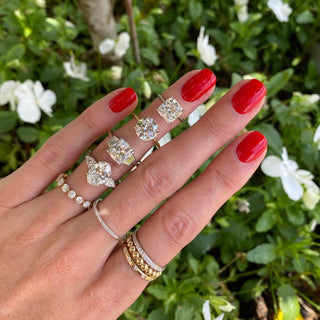 Oval Cut with Pear Cut Side Stones  Lindsey Leigh Jewelry.
