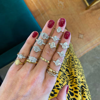 Oval Cut with Pear Cut Side Stones  Lindsey Leigh Jewelry.
