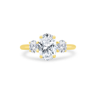 Oval Cut with Round Side Stones  Lindsey Leigh Jewelry.
