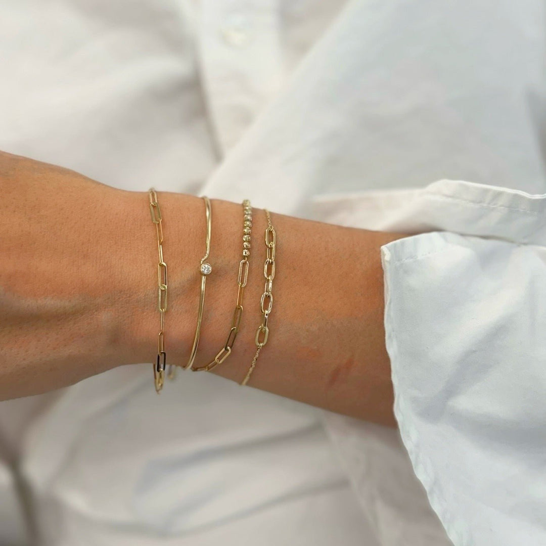 Paper Clip Chain Bracelet - Lindsey Leigh Jewelry