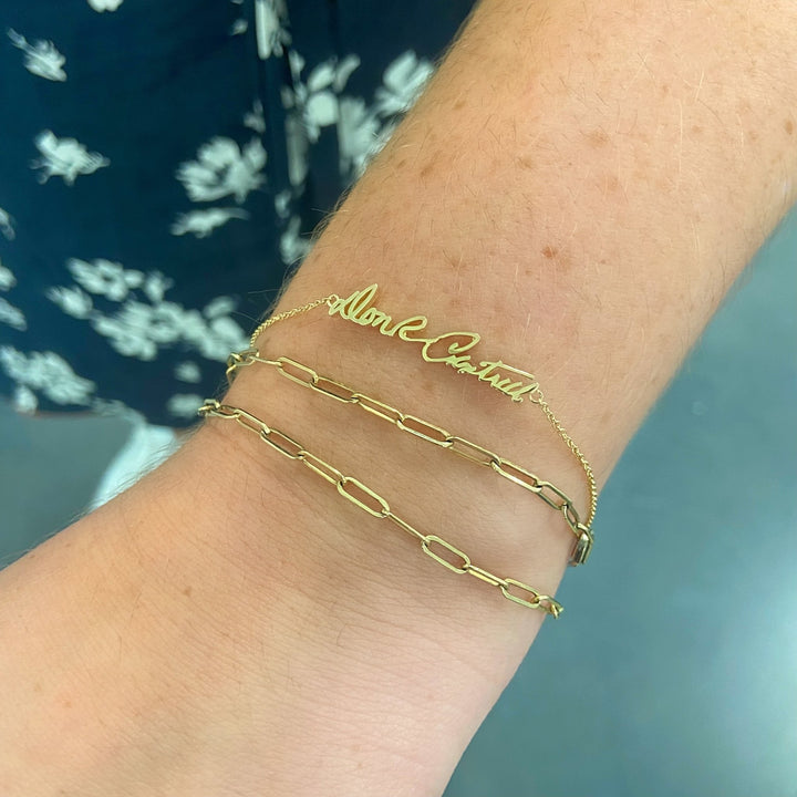 Paper Clip Chain Bracelet - Lindsey Leigh Jewelry