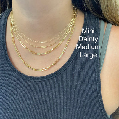 Paper Clip Necklace - Lindsey Leigh Jewelry