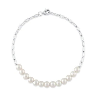 Paper Clip Pearl Bracelet  Lindsey Leigh Jewelry.
