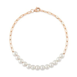 Paper Clip Pearl Bracelet  Lindsey Leigh Jewelry.
