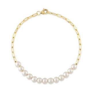 Paper Clip Pearl Bracelet  Lindsey Leigh Jewelry.
