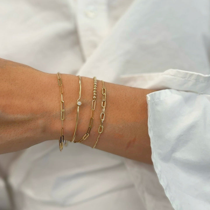 Paper Clip Station Bracelet - Lindsey Leigh Jewelry