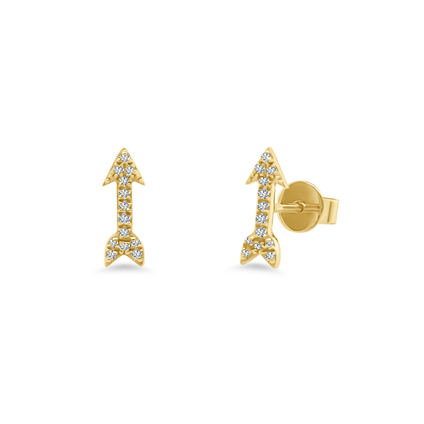 Pave Arrow Studs - Lindsey Leigh Jewelry