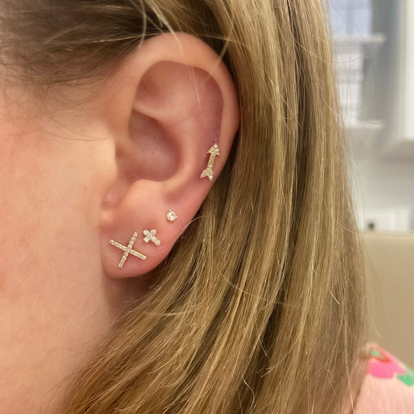 Pave Arrow Studs - Lindsey Leigh Jewelry