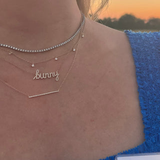 Pave Bar Necklace  Lindsey Leigh Jewelry.
