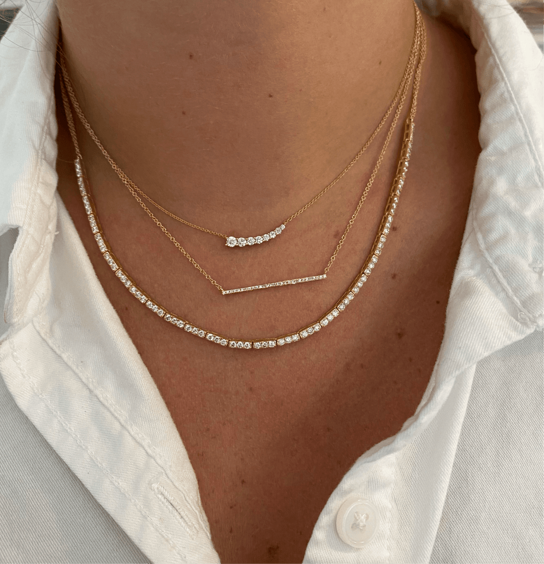 Pave Bar Necklace - Lindsey Leigh Jewelry