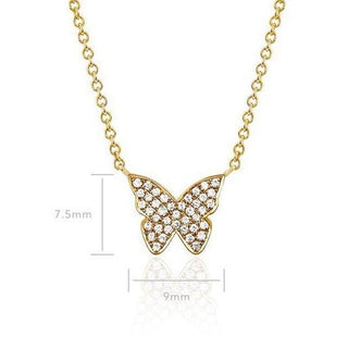 Pave Butterfly Necklace  Lindsey Leigh Jewelry.
