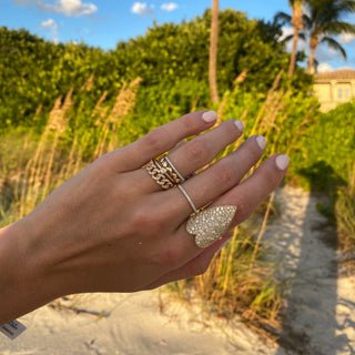 Pave Chain Link Ring  Lindsey Leigh Jewelry.

