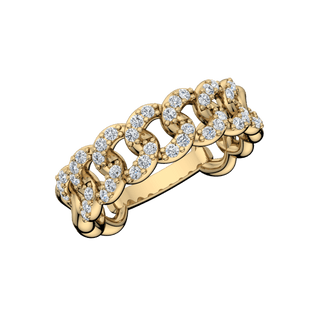 Pave Chain Link Ring  Lindsey Leigh Jewelry.
