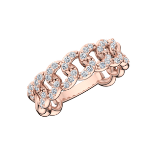 Pave Chain Link Ring  Lindsey Leigh Jewelry.
