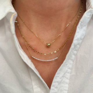 Pave Curve Necklace  Lindsey Leigh Jewelry.
