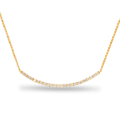 Pave Curve Necklace - Lindsey Leigh Jewelry