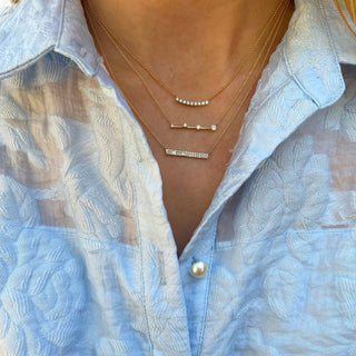Pave Curve Necklace  Lindsey Leigh Jewelry.
