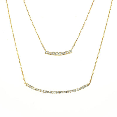 Pave Curve Necklace - Lindsey Leigh Jewelry