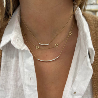 Pave Curve Necklace  Lindsey Leigh Jewelry.
