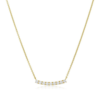 Pave Curve Necklace  Lindsey Leigh Jewelry.

