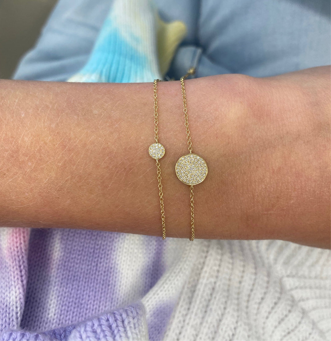 Pave Disc Bracelet - Lindsey Leigh Jewelry