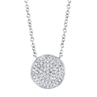 Pave Disc Necklace  Lindsey Leigh Jewelry.
