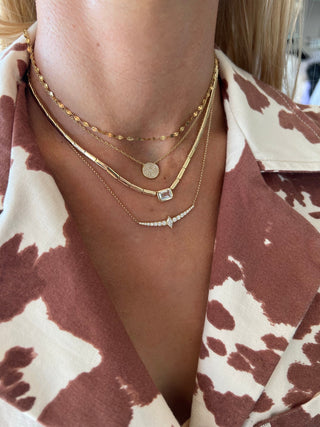 Pave Disc Necklace  Lindsey Leigh Jewelry.
