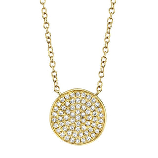 Pave Disc Necklace  Lindsey Leigh Jewelry.
