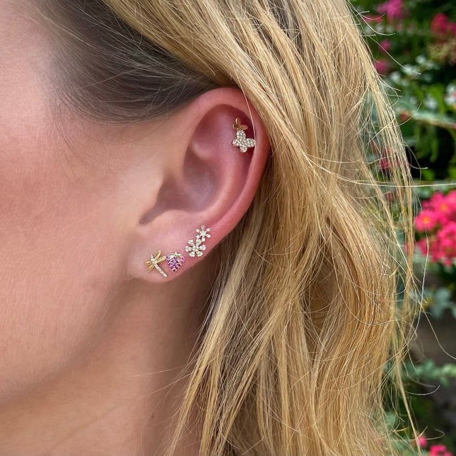 Pave Dragonfly Studs  Lindsey Leigh Jewelry.