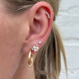 Pave & Pearl Cluster Studs  Lindsey Leigh Jewelry.
