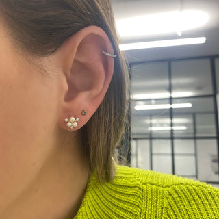 Pave & Pearl Cluster Studs  Lindsey Leigh Jewelry.
