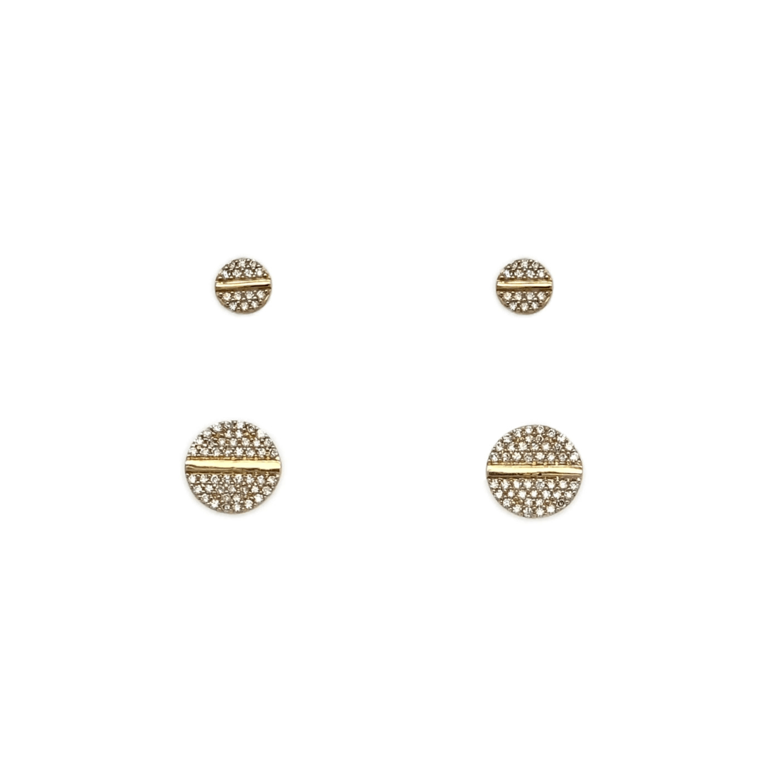 Pave Screw Studs - Lindsey Leigh Jewelry