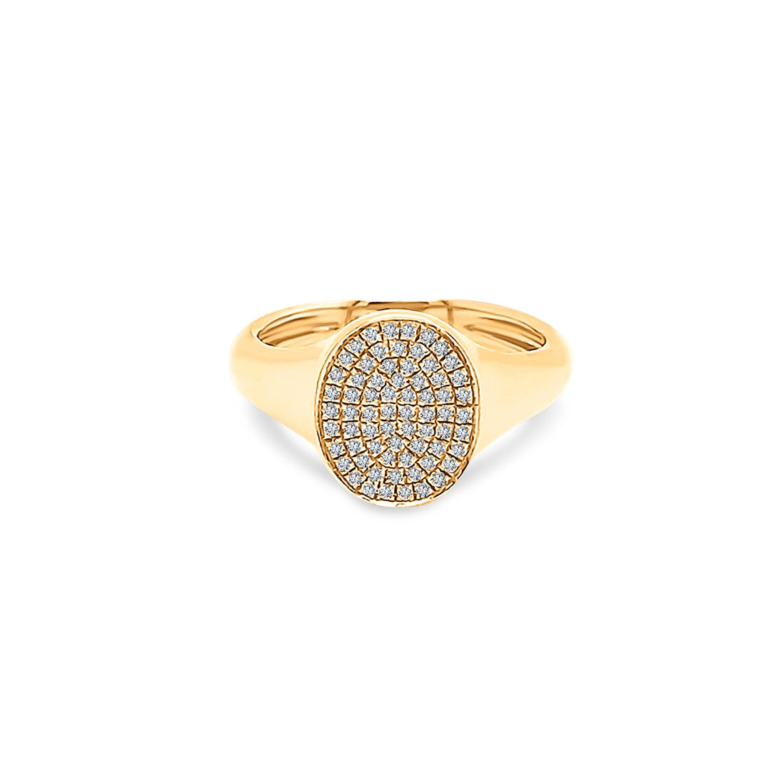 Pave Signet Ring - Lindsey Leigh Jewelry