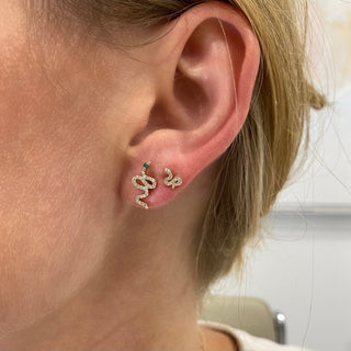 Pave Slithering Snake Stud  Lindsey Leigh Jewelry.
