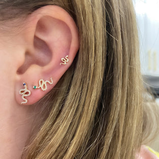Pave Slithering Snake Stud  Lindsey Leigh Jewelry.
