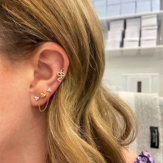 Pave Slithering Snake Stud  Lindsey Leigh Jewelry.
