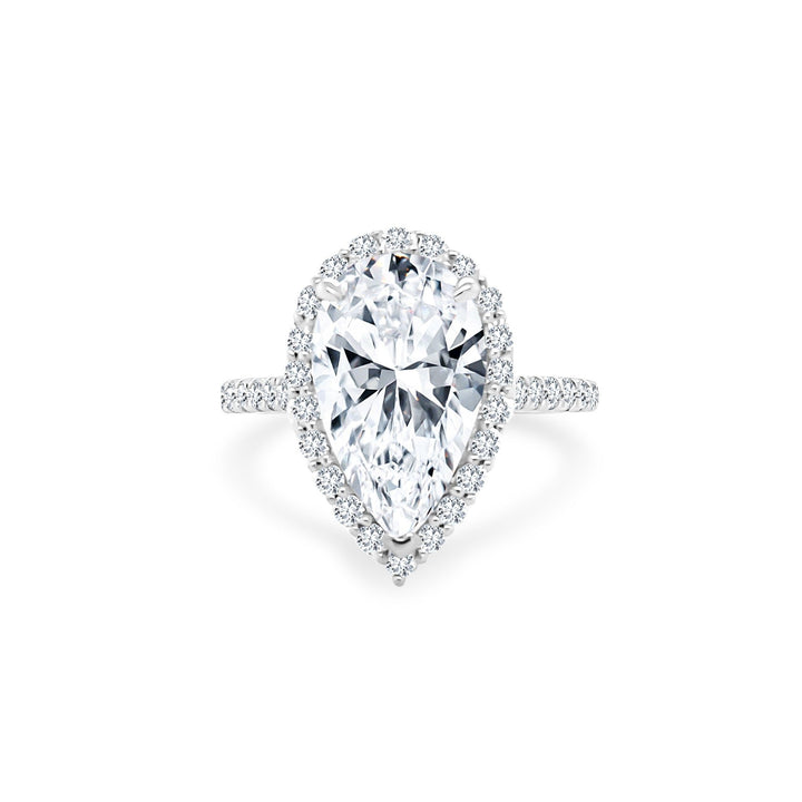 Pear Diamond Halo Ring - Lindsey Leigh Jewelry