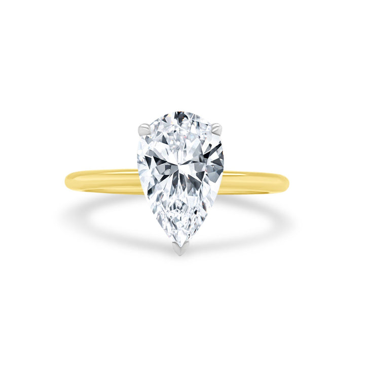 Pear Diamond Solitaire - Lindsey Leigh Jewelry