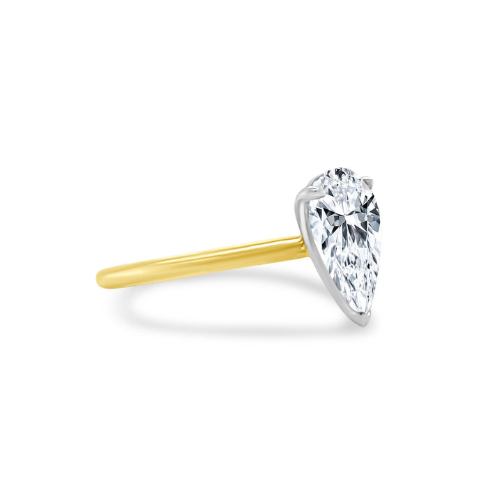 Pear Diamond Solitaire - Lindsey Leigh Jewelry