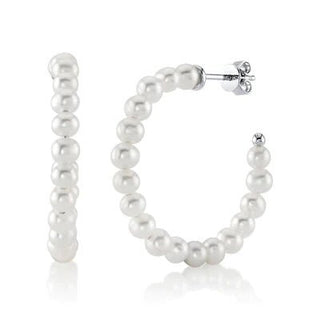 Pearl Hoop Earrings  Lindsey Leigh Jewelry.
