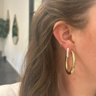 Pearl Hoop Earrings  Lindsey Leigh Jewelry.
