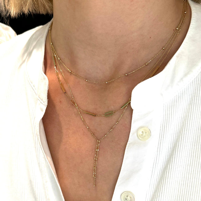 Petite Bead Lariat  Lindsey Leigh Jewelry.